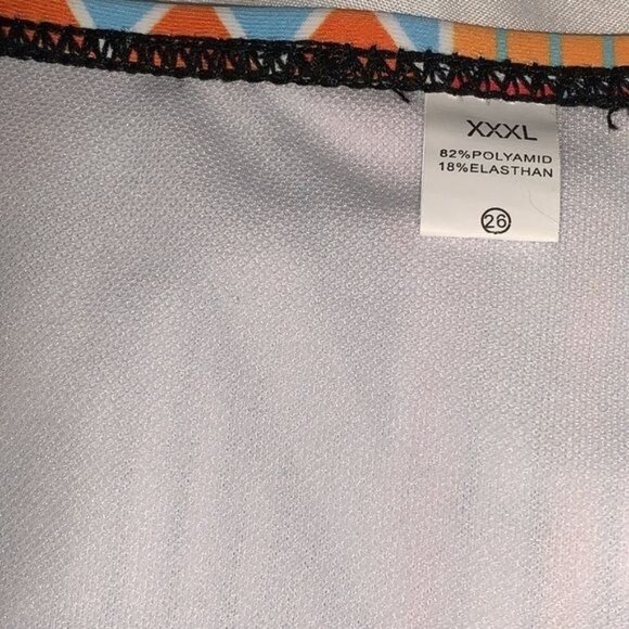 Plus Size Tribal Print Ruffle Bikini Top & Bottom Set Size 26 - Picture 4 of 14